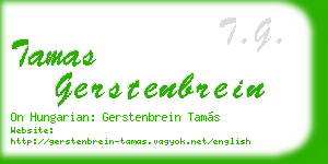 tamas gerstenbrein business card